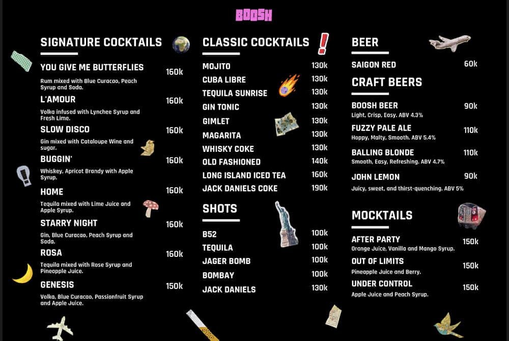 Boosh is known for its impressive craft beer selection and expertly mixed cocktails